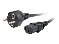 C2G Universal Power Cord - Strømkabel - power CEE 7/7 (han) til power IEC 60320 C13 - 2 m - formet - sort - Europa 88543