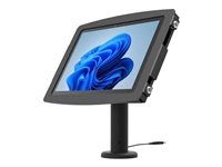 Compulocks Surface Pro 3-7 Space Enclosure Tilting Stand 8" - Monteringssæt (indelukke, stativ) - kan vippes - for tablet - kiosk - låsbar - højglansaluminium - sort - skærmstørrelse: 11.8"-12.3" - disk - for Microsoft Surface Pro 3, Pro 4, Pro 5, Pro 6, Pro 7, Pro 7+ TCDP01540GEB