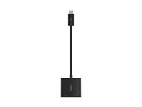 Belkin USB-C to HDMI + Charge Adapter - Videoadapter - USB-C han til HDMI, USB-C (kun strøm) hun - sort - 4K support, USB Power Delivery (60W) AVC002BTBK