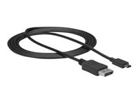 StarTech.com 6ft/1.8m USB C to DisplayPort 1.2 Cable 4K 60Hz, USB-C to DisplayPort Adapter Cable HBR2, USB Type-C DP Alt Mode to DP Monitor Video Cable, Works with Thunderbolt 3, Black - USB-C Male to DP Male - DisplayPort kabel - 24 pin USB-C (han) til DisplayPort (han) - Displayport 1.2/Thunderbolt 3 - 1.8 m - 4K60 Hz (3840 x 2160) support - sort - for P/N: TB33A1C, TB3DK2DPPD, TB3DK2DPPDUE, TB3DK2DPW, TB3DK2DPWUE, TB3DKDPMAW, TB3DKDPMAWUE CDP2DPMM6B