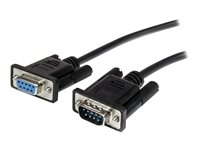 StarTech.com 2m Black Straight Through DB9 RS232 Serial Cable - DB9 RS232 Serial Extension Cable - Male to Female Cable (MXT1002MBK) - Serielforlængerkabel - DB-9 (han) til DB-9 (hun) - 2 m - sort - for P/N: 1P3FPC-USB-SERIAL, IC232TTL, ICUSB2324I, ICUSB232D, ICUSB232V2, SV1108IPPWGB MXT1002MBK