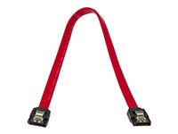 StarTech.com 12in Latching SATA Cable - SATA cable - Serial ATA 150/300/600 - SATA (R) to SATA (R) - 1 ft - latched - red - LSATA12 - SATA-kabel - Serial ATA 150/300/600 - SATA (R) til SATA (R) - 30 cm - haspet - rød - for P/N: 10P6G-PCIE-SATA-CARD, 2P6G-PCIE-SATA-CARD, 4P6G-PCIE-SATA-CARD, 6P6G-PCIE-SATA-CARD LSATA12