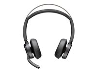 Poly Voyager Focus 2 - Headset - på øret - Bluetooth - trådløs, kablet - USB-A via Bluetooth adapter - sort - Certified for Microsoft Teams 76U46AA