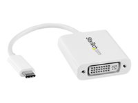 StarTech.com USB C to DVI Adapter - White - 1920x1200 - USB Type C Video Converter for Your DVI D Display / Monitor / Projector (CDP2DVIW) - Ekstern videoadapter - USB-C - DVI - hvid - for P/N: TB4CDOCK CDP2DVIW