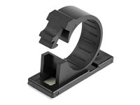 StarTech.com 100 Adhesive Cable Management Clips Black, Network/Ethernet/Office Desk/Computer Cord Organizer, Sticky Cable/Wire Holders, Nylon Self Adhesive Clamp UL/94V-2 Fire Rated - Nylon 66 Plastic - TAA (CBMCC3) - Kabelklemmer - sort - TAA-kompatibel (pakke med 100) CBMCC3