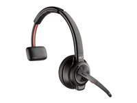 Poly Savi 8210-M - Savi 8200 series - headset - på øret - DECT / Bluetooth - trådløs - sort - Zoom Certified, Certified for Microsoft Teams 8D3F1AA#ABB
