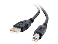 C2G 6.6ft USB A to USB B Cable - USB A to B Cable - USB 2.0 - Black - M/M - USB-kabel - USB (han) til USB Type B (han) - USB 2.0 - 2 m - sort 28102