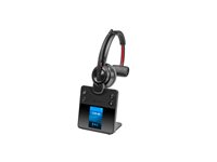 Poly Savi 8410 Office - Savi 8400 series - headset - på øret - DECT / Bluetooth - trådløs - sort - Certified for Microsoft Teams 8L5A7AA#ABB