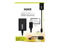 PORT Connect - Videoadapter - 24 pin USB-C han til HDMI hun - 15 cm - 4K support 900124