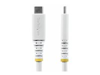 StarTech.com - USB-kabel - 24 pin USB-C (han) til 24 pin USB-C (han) - USB4 / Thunderbolt 3 / Thunderbolt 4 / DisplayPort 1.4 - 2 m - 4K120 Hz support, robust, forlænget strømrækkevidde (EPR), Power Delivery 3.1 support, fleksibel - hvid CC2M20GUSB4TPW