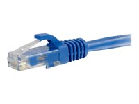 C2G Cat5e Booted Unshielded (UTP) Network Patch Cable - Patchkabel - RJ-45 (han) til RJ-45 (han) - 30 cm - UTP - CAT 5e - formet, knastfri, strenget - blå 83159