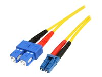 StarTech.com 10m Fiber Optic Cable - Single-Mode Duplex 9/125 - LSZH - LC/SC - OS1 - LC to SC Fiber Patch Cable (SMFIBLCSC10) - Patchkabel - SC enkelttilstand (han) til LC enkelttilstand (han) - 10 m. - fiberoptik - duplex - 9 / 125 micron - OS1 - halogenfri - gul SMFIBLCSC10