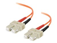 C2G Low-Smoke Zero-Halogen - Patchkabel - SC multimodus (han) til SC multimodus (han) - 3 m. - fiberoptik - 62,5 / 125 my - orange 85241