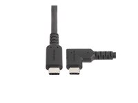 StarTech.com 6ft (2m) Rugged Right Angle USB-C Cable, USB 3.2 Gen 1 (5 Gbps), USB C to C Data Transfer Cable, 4K 60Hz DP Alt Mode, 100W Power Delivery - 90 Degree USB-C Cable (RUSB315CC2MBR) - USB-kabel - USB-C (han) lige til USB-C (han) højrevinklet - USB 3.2 Gen 1 - 2 m - 4K60 Hz support, robust - sort RUSB315CC2MBR