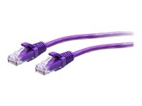 C2G 1ft (0.3m) Cat6a Snagless Unshielded (UTP) Slim Ethernet Network Patch Cable - Purple - Patchkabel - RJ-45 (han) til RJ-45 (han) - 30 cm - 4.8 mm - UTP - CAT 6a - knastfri, formet - lilla C2G30188