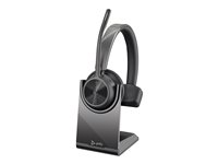 Poly Voyager 4310-M - Voyager 4300 UC series - headset - på øret - Bluetooth - trådløs, kablet - USB-C - sort - Certified for Microsoft Teams 77Y97AA
