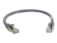 C2G Cat6a Booted Shielded (STP) Network Patch Cable - Patchkabel - RJ-45 (han) til RJ-45 (han) - 15 m - STP - CAT 6a - formet, knastfri, strenget - grå 89923