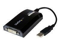 StarTech.com USB to DVI Adapter - 1920x1200 - External Video & Graphics Card - Dual Monitor Display Adapter Cable - Supports Mac & Windows (USB2DVIPRO2) - USB / DVI adapter - USB (han) til DVI-I (hun) - USB 2.0 - 27 m - 1920 x 1200 (WUXGA) support - sort - for P/N: DVIDDMM10, DVIDDMM6, DVIDSMM10, DVIMM6, DVISPL1DD, HDDVIMM3, HDMIDVIMM10, HDMIDVIMM6 USB2DVIPRO2