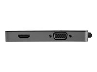 StarTech.com USB 3.0 to HDMI and VGA Adapter, 4K/1080p USB Type-A Dual Monitor Multiport Adapter Converter, External Video Graphics Card for Multiple Screens, Multi Display USB Adapter - USB 3.0 to HDMI VGA (USB32HDVGA) - Videoadapter - USB Type A han til HD-15 (VGA), HDMI hun - sort, sølv USB32HDVGA