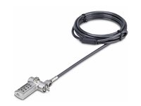 StarTech.com Universal Laptop Lock 6.6ft (2m), Security Cable For Notebook Compatible With Noble Wedge/Nano/K-Slot; Keyless Combination Locking Cable - Anti-Theft Cut-Resistant Steel Cable (UNIVC4D-LAPTOP-LOCK) - Sikkerhedskabelslås - sølv, sort - 2 m UNIVC4D-LAPTOP-LOCK