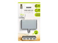 PORT Connect - Hub - 4 x USB 2.0 - desktop 900120