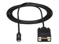 StarTech.com 6ft (2m) USB C to VGA Cable, 1920x1200/1080p USB Type C to VGA Video Active Adapter Cable, Thunderbolt 3 Compatible, Laptop to VGA Monitor/Projector, DP Alt Mode HBR2 Cable - 2m USB-C Video Cable (CDP2VGAMM2MB) - Video / USB kabel - 24 pin USB-C (han) til HD-15 (VGA) (han) - 2 m - 1920 x 1200 (WUXGA) support - sort - for P/N: TB4CDOCK CDP2VGAMM2MB