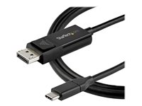 StarTech.com 3ft/1m USB C to DisplayPort 1.4 Cable 8K 60Hz/4K, Bidirectional DP to USB-C or USB-C to DP Reversible Video Adapter Cable, HBR3/HDR/DSC, USB Type C/Thunderbolt 3 Monitor Cable - 8K USB-C to DP Cable (CDP2DP141MBD) - DisplayPort kabel - USB-C (han) til DisplayPort (hun) - USB 3.1 / Thunderbolt 3 / DisplayPort 1.4 - 1 m - aktiv, 8K UHD (7680 x 4320) support - sort CDP2DP141MBD