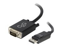C2G 2m DisplayPort to VGA Adapter Cable - DP to VGA - Black - DisplayPort kabel - DisplayPort (han) til HD-15 (VGA) (han) - 2 m - sort 84332