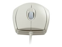 CHERRY WheelMouse - Mus - højre- og venstrehåndet - optisk - 3 knapper - kablet - PS/2, USB - lysegrå M-5400