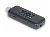 StarTech.com USB-C Power Tester, Bi-Directional Digital Voltage/Current - USB-C strømtester - digital multimeter, bi-retning - sort USBC-PWRTESTER