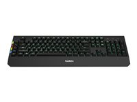 Belkin KVM Remote Control with Integrated Keyboard - Tastatur - bagbelyst - USB - sort - TAA-kompatibel F1DN008KBDUK