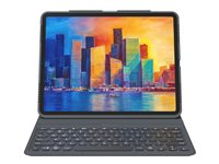 ZAGG Pro Keys - Tastatur og folio-kasse - bagbelyst - Bluetooth - Nordisk - sort/grå tastatur, sort/grå etui - for Apple 11-inch iPad Pro (1. generation, 2. generation, 3. generation) 103407984