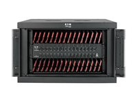 Eaton Tripp Lite Series 32-Device USB Charging Station Cabinet with Sync for Smartphones, Wall Mount and Desktop Options, 230V, BS1363 to C13 Plug, Black - Multi-enhedsoplader kabinet - med afbryder - desktop, vægmonterbar - sort CSDXB32USB