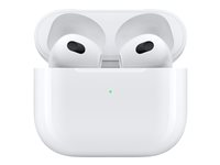 Apple AirPods with Lightning Charging Case - 3. generation - ægte trådløse øretelefoner med mik. - ørespids - Bluetooth - hvid MPNY3DN/A