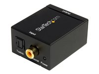 StarTech.com SPDIF Digital Coaxial or Toslink Optical to Stereo RCA Audio Converter - Digital Audio Adapter (SPDIF2AA) - Koaksal/optisk digital audio konverter - sort - for P/N: FPCEILPTBLP, FPWARTB1M, FPWFXBAT, FPWTLTBAT, STNDMTV100, STNDMTV70, STNDMTVDUO SPDIF2AA