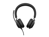 Jabra Evolve2 40 SE UC Stereo - Headset - på øret - kablet - USB-C, USB-A - støjisolerende - Optimeret til UC 24189-989-799