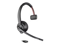 Poly Savi 8210-M Office - Savi 8200 series - headset - på øret - DECT / Bluetooth - trådløs - sort 8D3J8AA#ABB